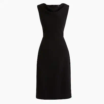 JCrew促销Cowlneck sheath dress in 365 crepe