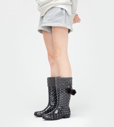 UGG折扣Pom Pom Tall Rainboot Sock