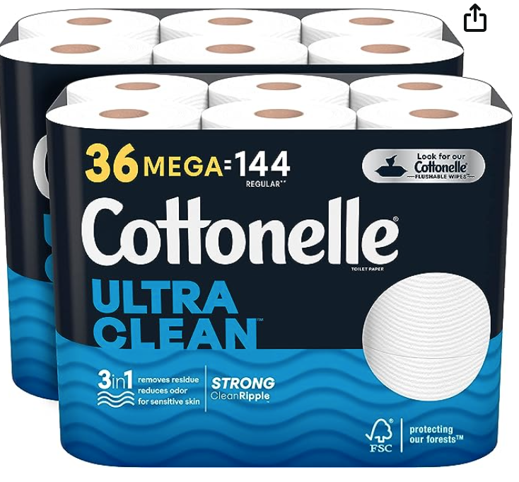 Cottonelle 厕纸36 卷巨型卷 8折 $36