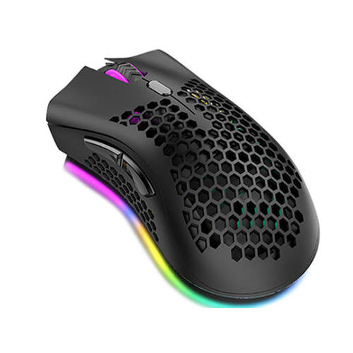 可充电蜂窝无线 RGB 背光游戏鼠标 9.90 元（黑色/白色）