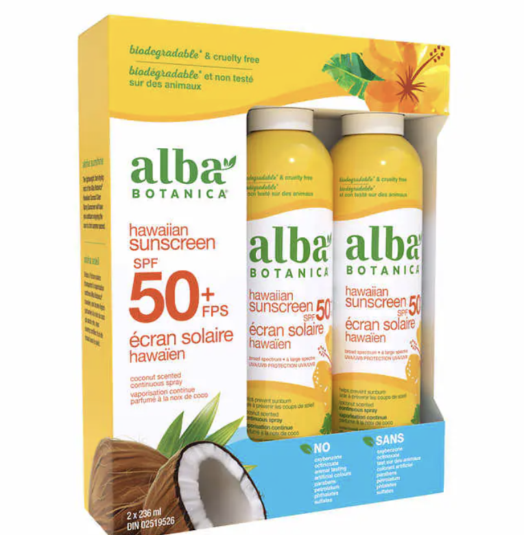 Alba Botanica SPF 50 夏威夷椰子防晒霜29.9