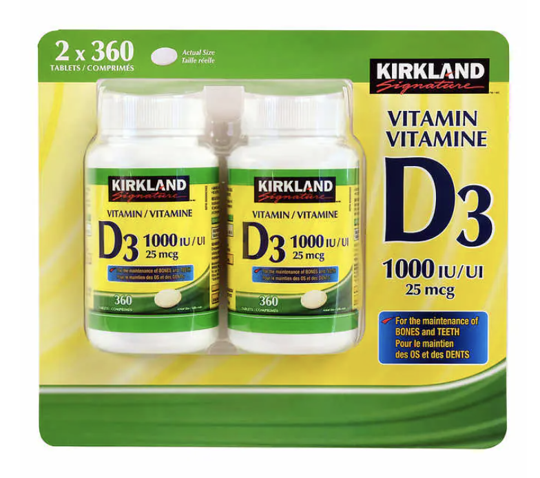 Kirkland 维他命D3 两瓶装7.99