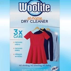 Woolite 家用干洗片6片装 清香型 干洗店秘籍轻松Get $8.43(原价$14.99) 去污除皱