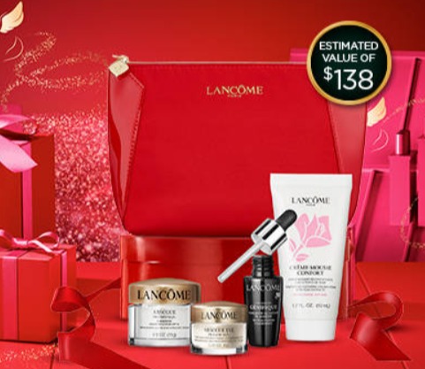 Lancome 兰蔻 2019春节限量红色版 小黑瓶+菁纯唇膏上市，满送价值138加元大礼包！